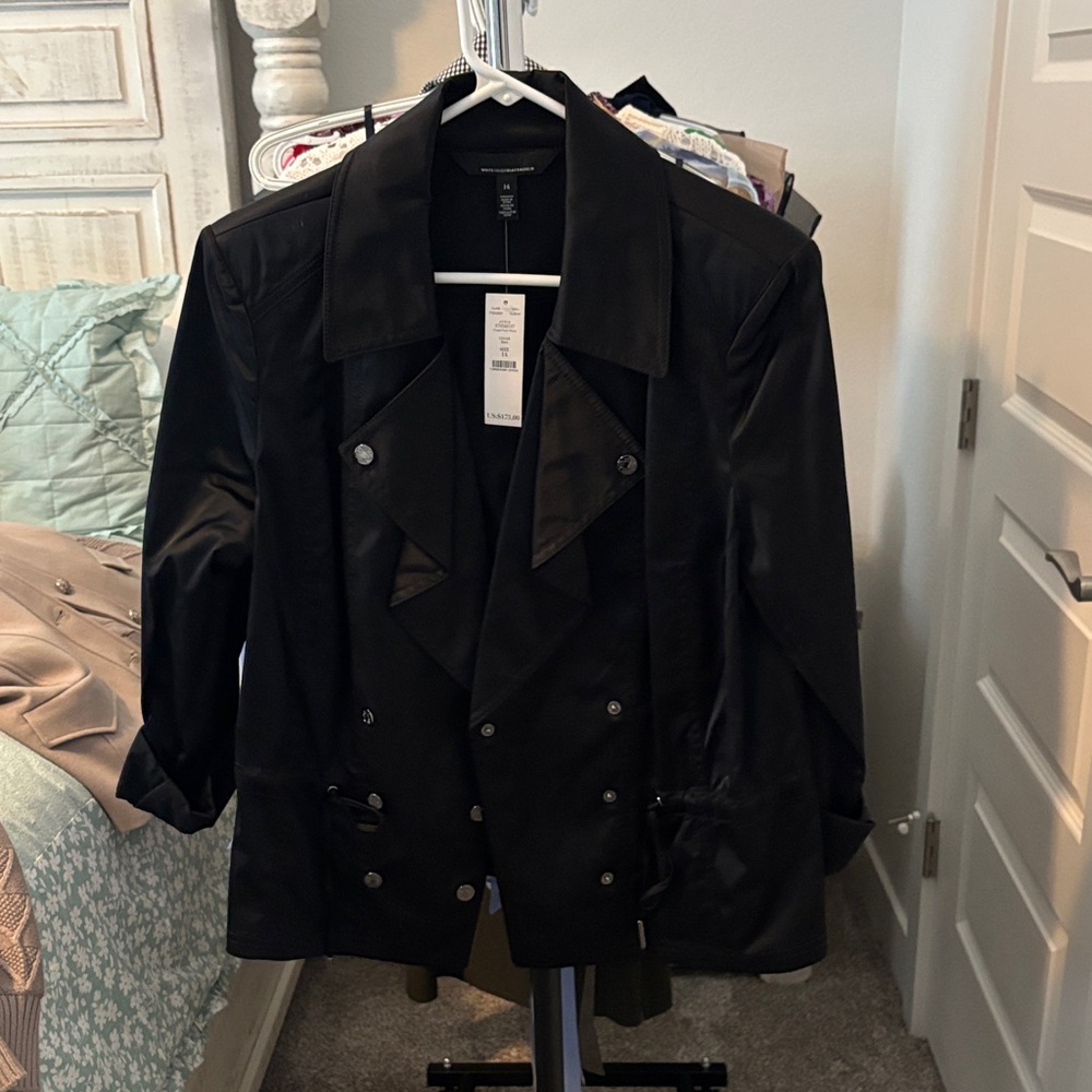 Black Double-Breasted Women's Jacket